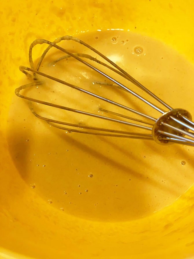 tahini dressing in process whisk Tahini salad dressing in process whisk fountainof30