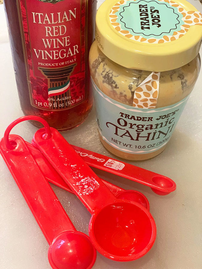 Whole30 Garlic-Tahini Dressing and Dip ingredients Whole30 recipe Tahini Dressing and Dip ingredients fountainof30