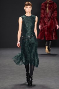 Carmen Marc Valvo Fall 2014 NYFW green