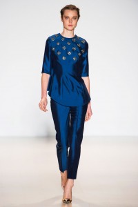 Lela Rose Fall 2014 NYFW Blue