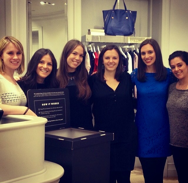 From left to right: Christen Brandt from She's the First, Jackie Kreiner, Laila Simonovsky, and Brooke Morrissey all from Fashion Project, Tammy Tibbetts from She's the First and Lili Fakhari from Joie.