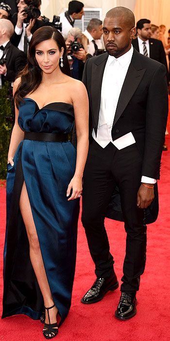Kanye West and Kim Kardashian in Lanvin