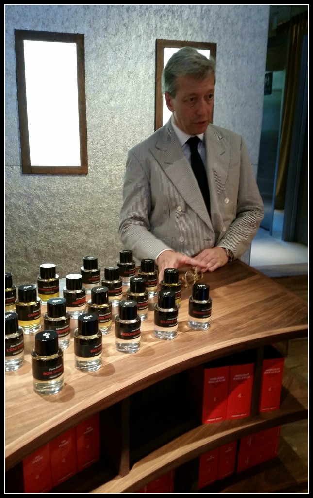 Frédéric Malle explaining the process of working with perfumers.