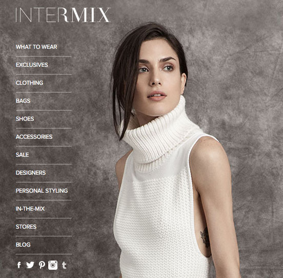 Intermix, Online Home page
