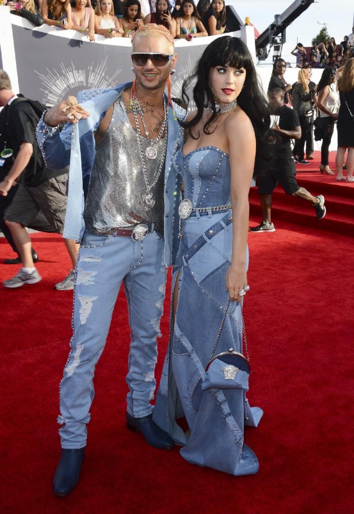 Riff Raff and Katy Perry, Britney Spears, denim 