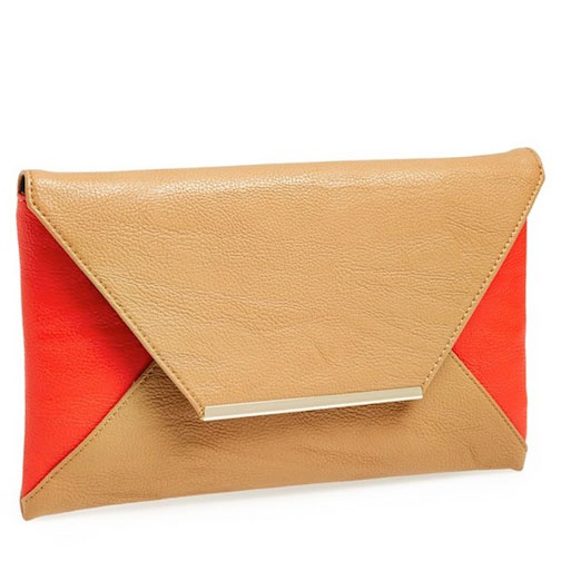    POVERTY FLATS by rian  colorblock envelope clutch