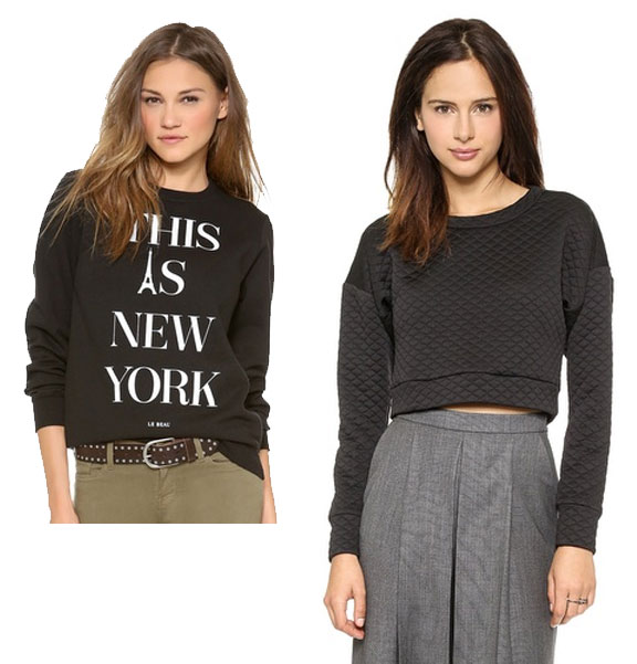 Le Beau, This Is New York, Sweatshirt, Charles Henry, Crop Quilted Pullover