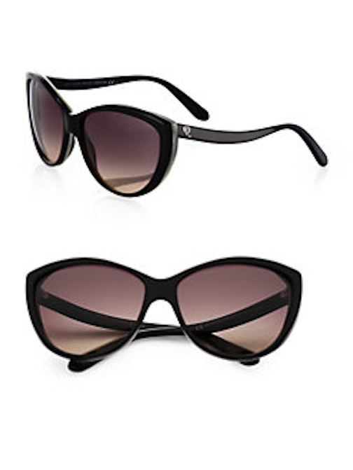 Alexander McQueen, Two-Tone Plastic Cat's-Eye Sunglasses $355 - Saks Fifth Avenue