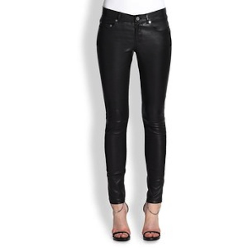 Saint Laurent, Faux Leather Five-Pocket Pants