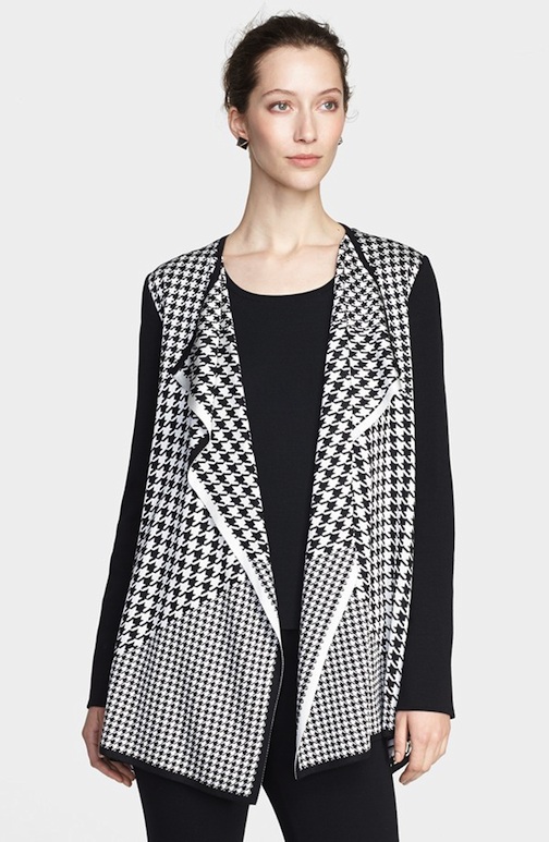 St. John Collection - Multi Scale Houndstooth Jacquard Knit Cardigan - $995 - Nordstrom 
