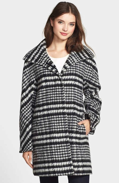Ellen Tracy - Houndstooth Pattern Wool Blend Coat (Regular & Petite) (Nordstrom Exclusive) - $198 - Nordstrom