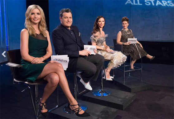 Project Runway All Starts Season 4 episode 1 Judges Ivanka Trump, Alyssa Milano, Isaac Mizrahi and Georgina Chapman
