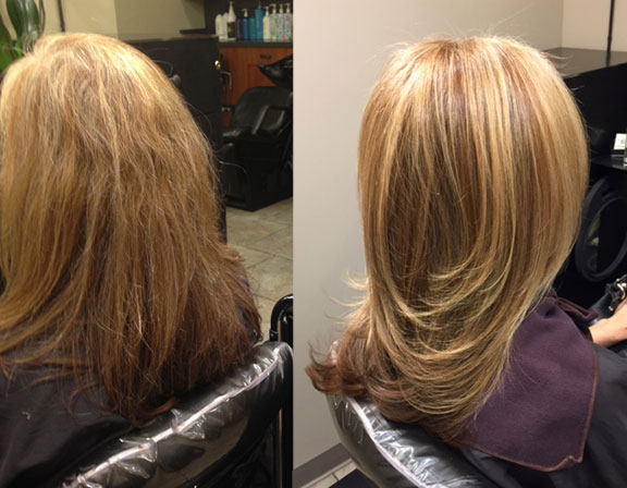 Joseph Michael's Salon Before-and-after Kérastase Luxury of Time Treatment