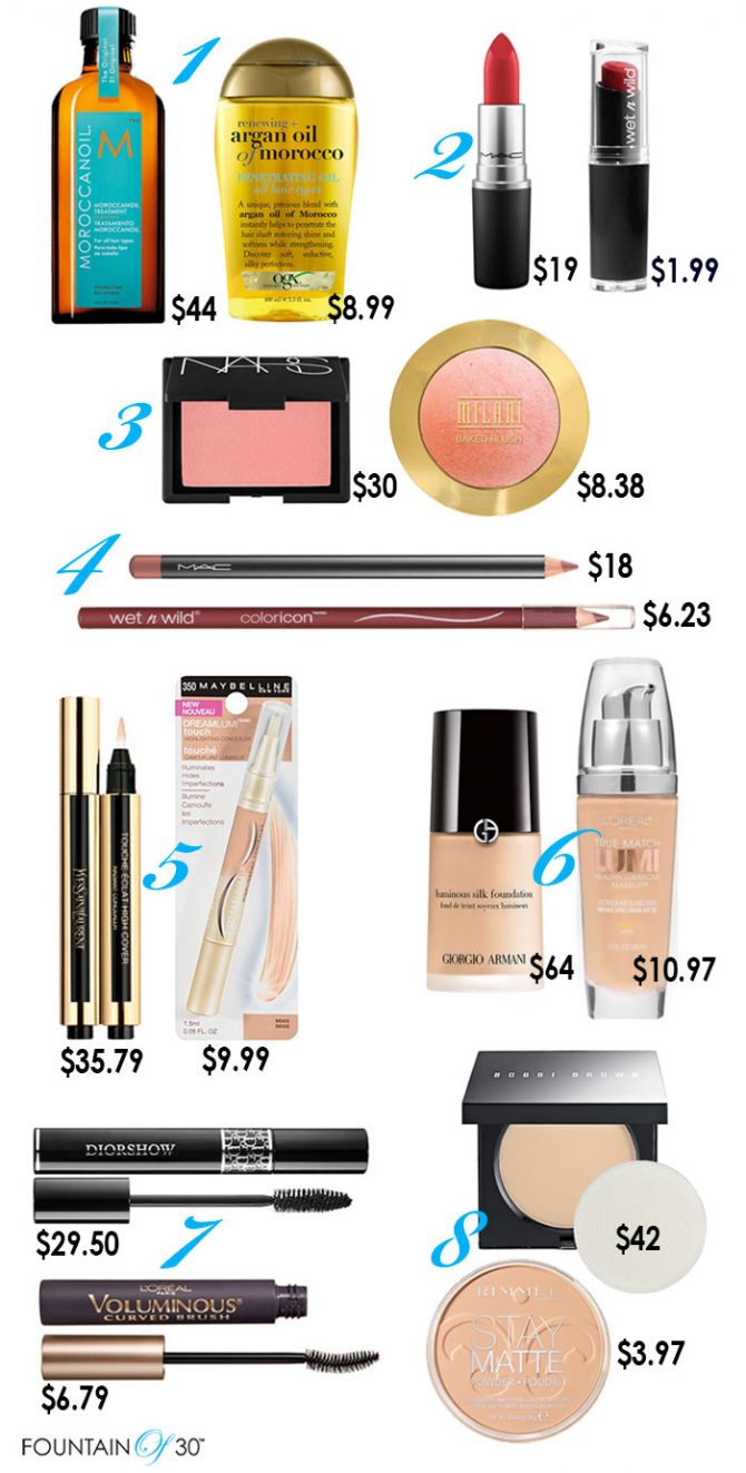 8 splurge vs steal products beauty dupes 8 splurge vs steal products copycat beauty fountainof30