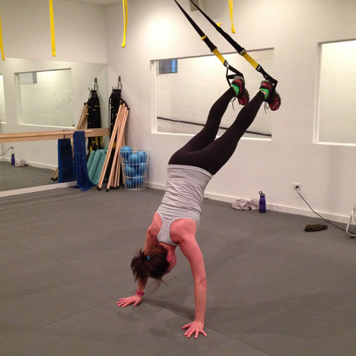 Jeanine Peters Pilates ProWorks TRX-Handstand