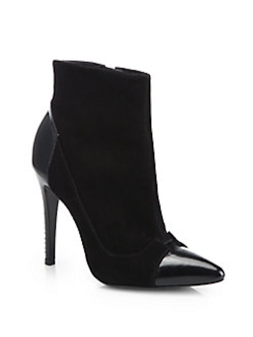Alice + Olivia - Dametrie Leather & Suede Ankle Boots - $395 - Saks Fifth Avenue