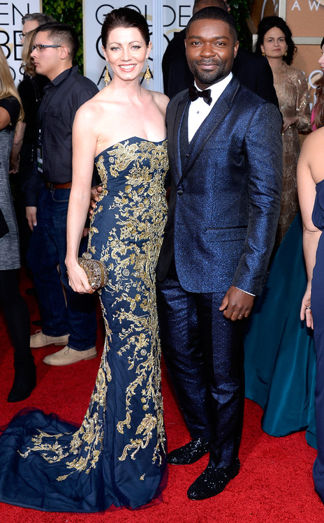 Jessica & David Oyelowo in Blue Golden Globes 2015