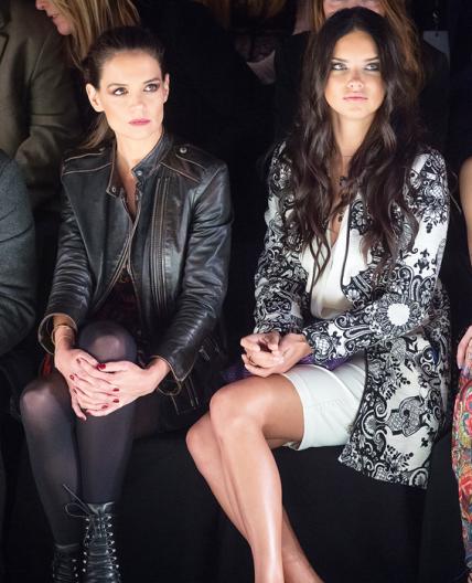 Katie Holmes and Adriana Lima at Desigual 