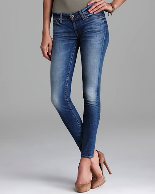 7 For All Mankind Jeans - The Skinny in Rue De Lille with Squiggle Pocket - $198 - Bloomingdale’s 