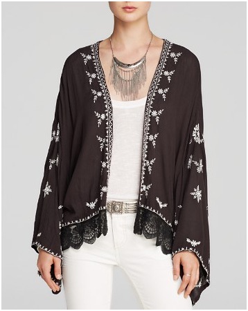 Free People Embroidered Kimono