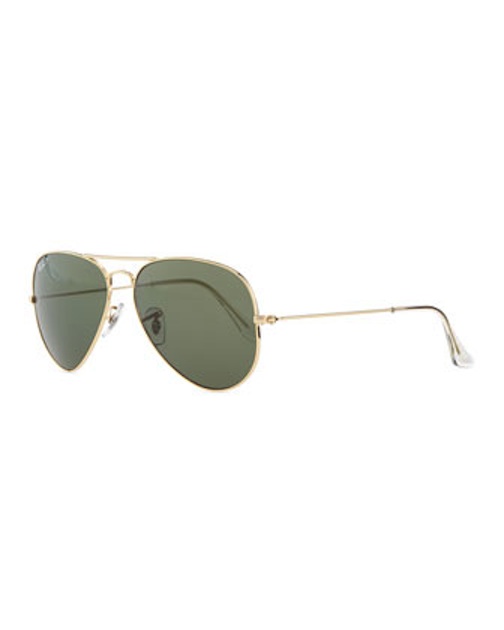 Ray-Ban - Original Aviator Polarized Sunglasses, Green - $200 - Cusp