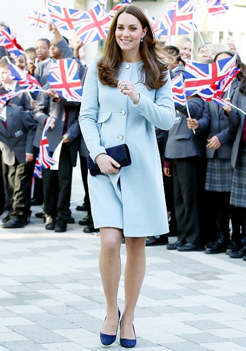 Kate Middleton, Light Blue Coat