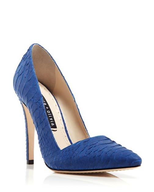 Alice + Olivia D’Orsay Pumps - Dina Snake-Embossed - $295 - Bloomingdale’s  