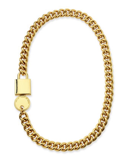 MARC by Marc Jacobs - Lock-In Golden Statement Necklace - $158 - Cusp