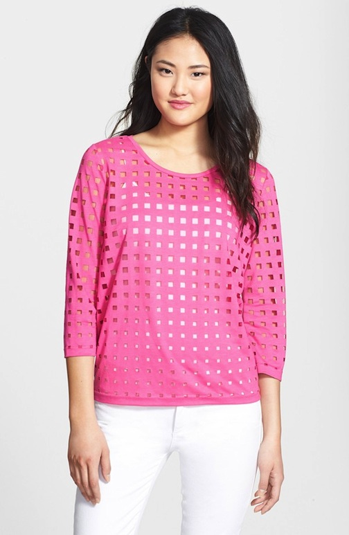 Halogen - Burnout Knit Top (Regular & Petite) - $48--->$28.80 - Nordstrom