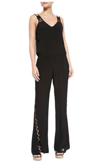 Jumpsuit, L Space Swimwear by Monica Wise Bardot Lattice-Trim 