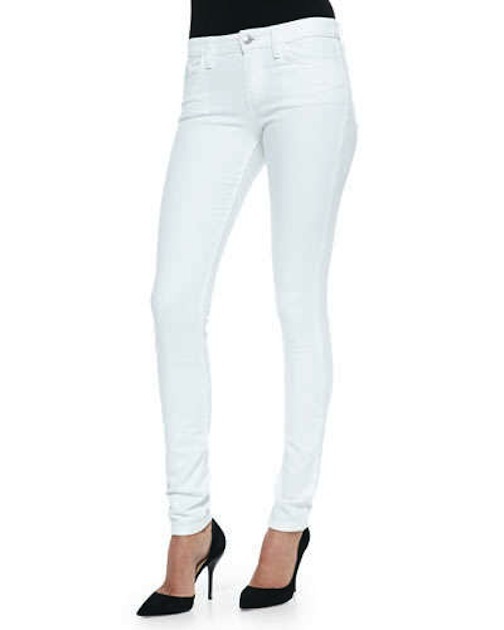 Joe’s Jeans - Annie Play Dirty Stay Spotless Mid-Rise Skinny Jeans, Optic White - $179 - Neiman Marcus 