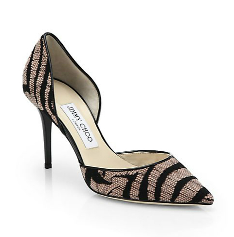 Jimmy Choo, Addison, Printed Lace, D'Orsay Pumps