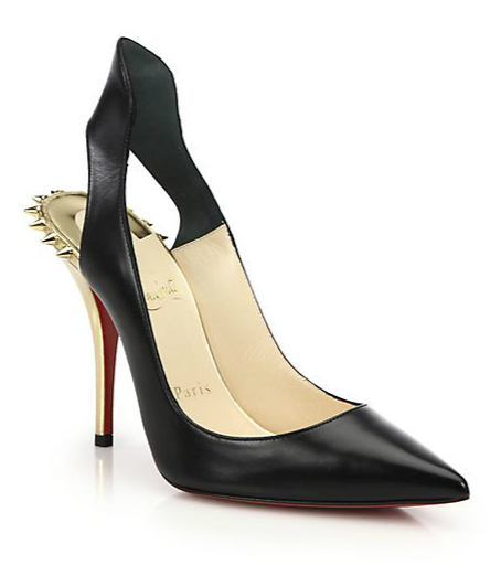 Christian Louboutin Survivita Spiked Leather Slingback Pumps