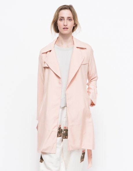 Riley Trench Coat, Peach Trench