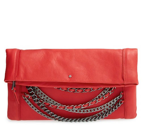 Ash, ‘Domino’, Chain, Foldover Leather Clutch