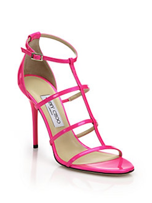 Jimmy Choo, Patent Leather, Sandals, pink