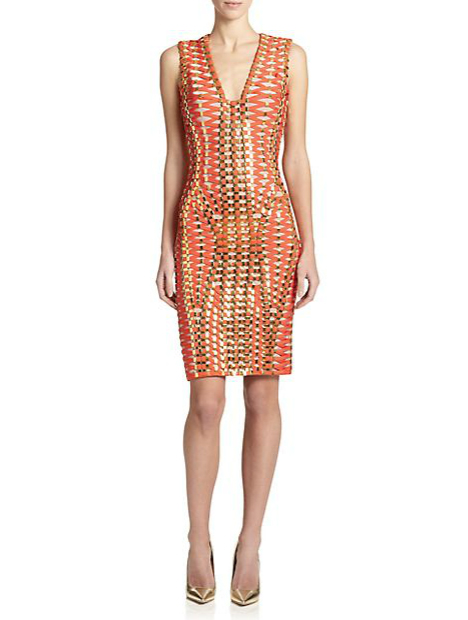 Herve Leger, Orange, Bandage Sheath