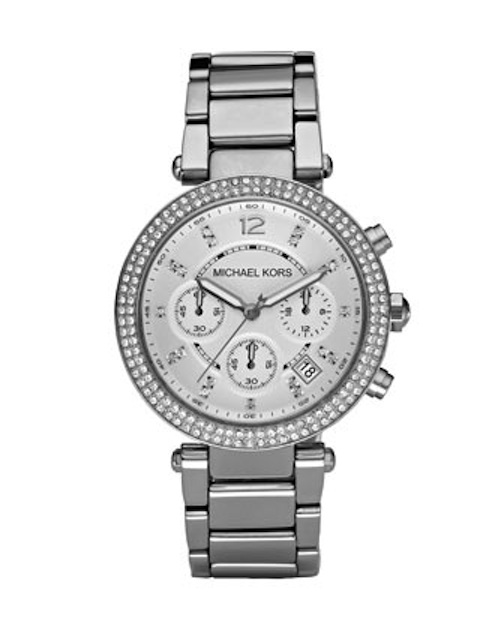 Michael Kors, Parker Glitz Watch, Silver 