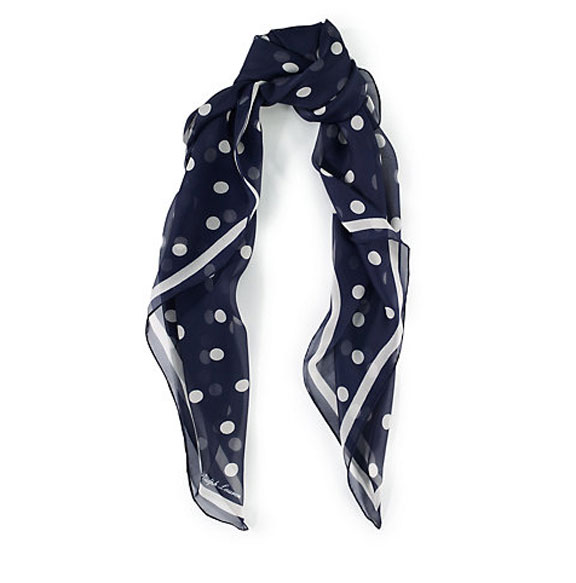 Ralph Lauren, Silk Scarf, Polka-Dot 