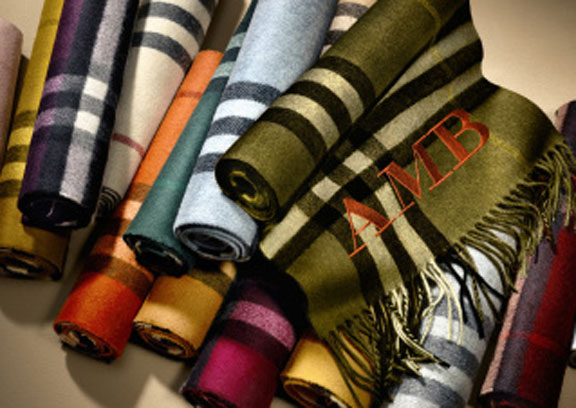 Burberry Scarf bar, Monogram Scarves