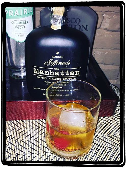 Jeffersons, cocktail on the rocks, Bourbon Manhattan