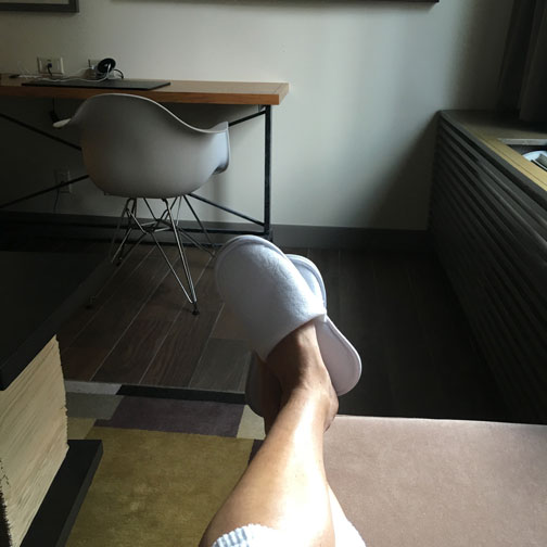 AC-Hotel-Chicago-Relax-Kick-Back-Slippers-Feet-Up-Bed
