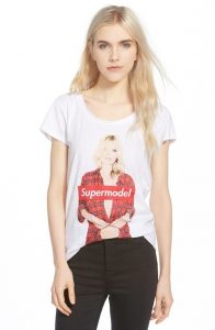 ‘Kate Moss T, Supermodel Print Tee 