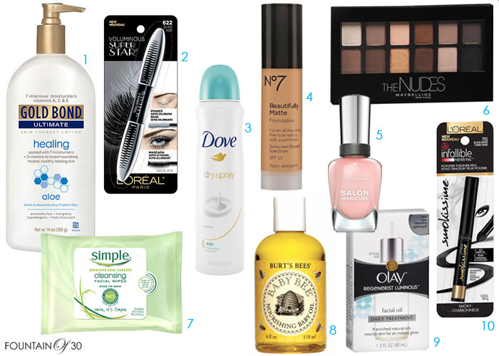 10 drugstoe beauty finds fountainof30