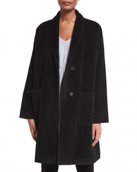 Eileen Fisher - Alpaca-Blend Knee-Length Coat - $638