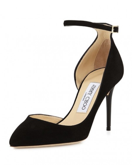 Jimmy Choo Lucy Half-d’Orsay Suede Pump