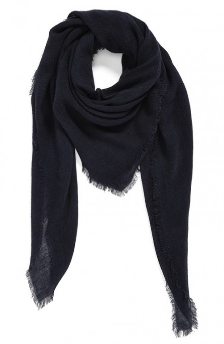 Hinge Square Scarf in Navy Blue