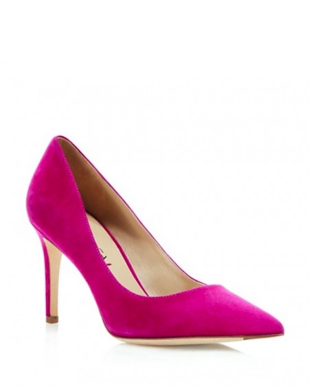 Hot Pink Via Spiga Suede Pumps