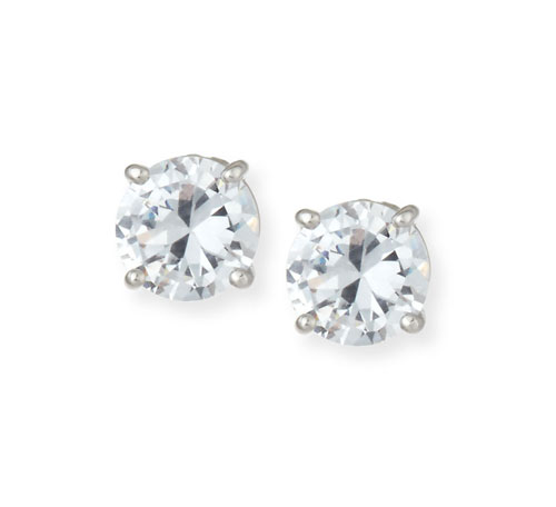 Round CZ Stud Earrings Lisa Freede 