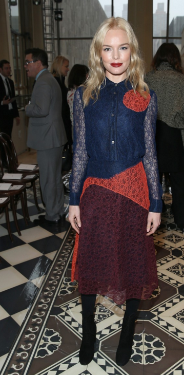 Kate Bosworth patchwork lace dress at Tory Burch